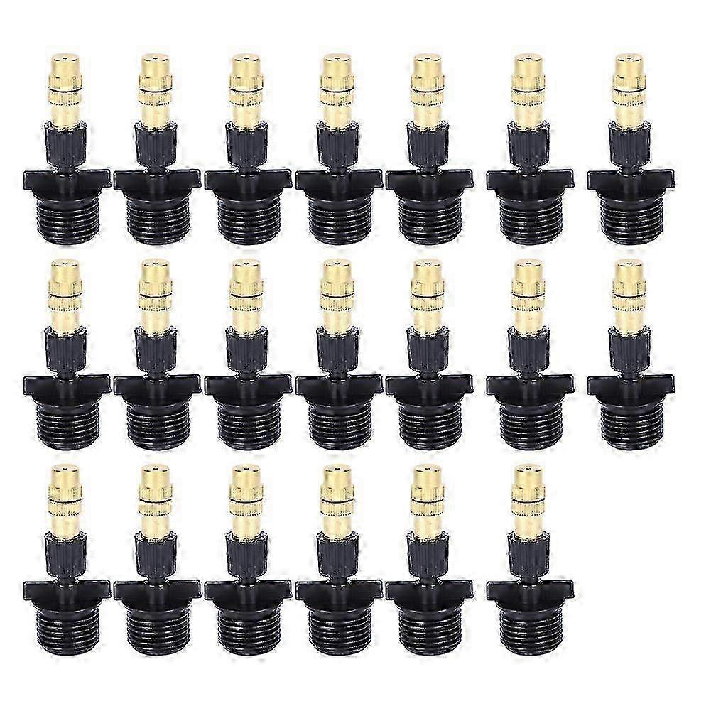 20Pcs G1/2 Copper Atomizing Nozzle Adjustable Micro Nozzle Single Outlet DN15 2025