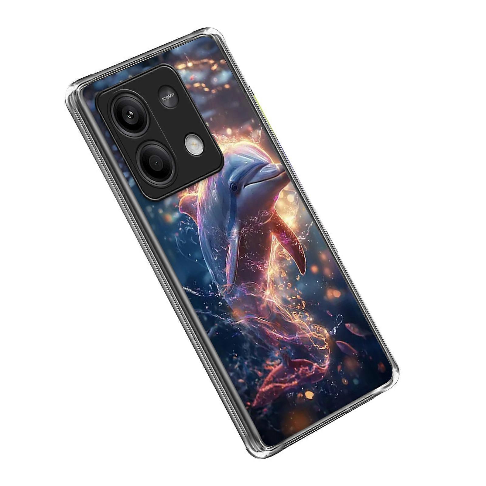 For Xiaomi Redmi Note 13 5G Case IMD Pattern Printed Shockproof TPU Phone Cover