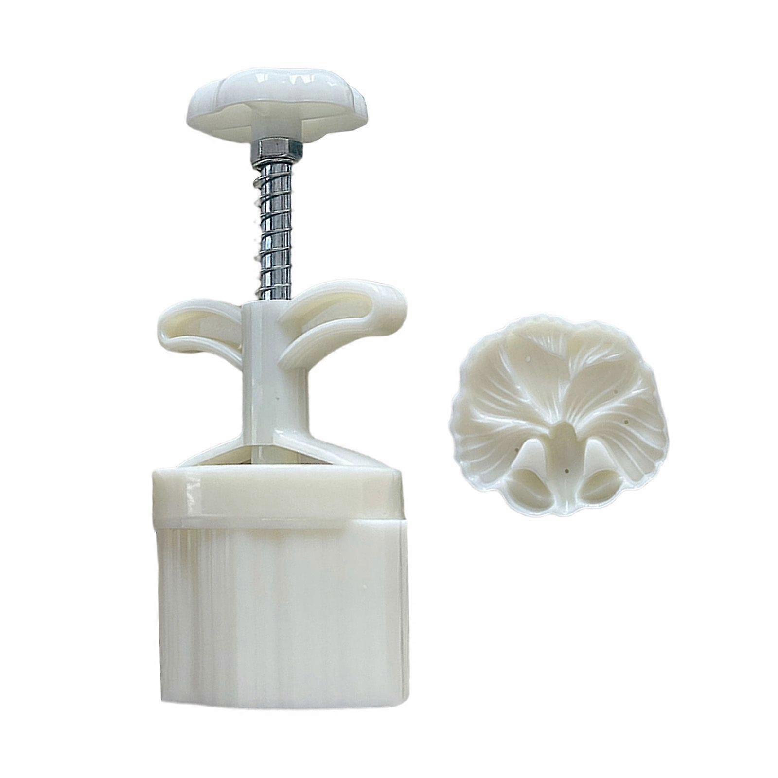 Mooncake Stamps Mooncake Moulds Irises Shape Plastic Material Baking Accessories