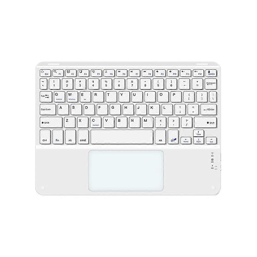 10inch Bluetooth Keyboard for iPad with Touchpad, Fast Charging, iPadOS Compatible, White