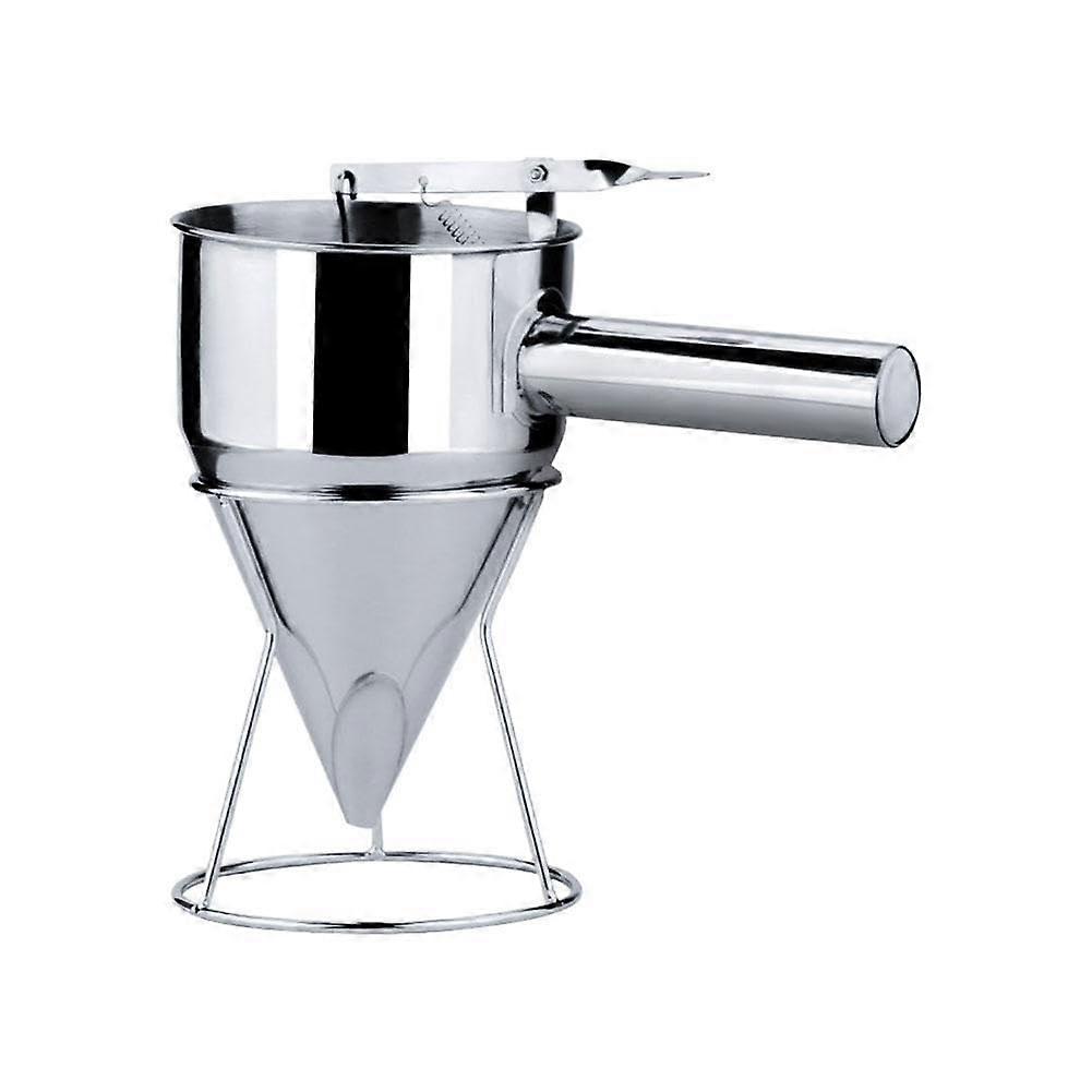 Pancake Batter Dispenser Stainless Steel Baking Funnel with Handle, Precise Control, 2 Sizes