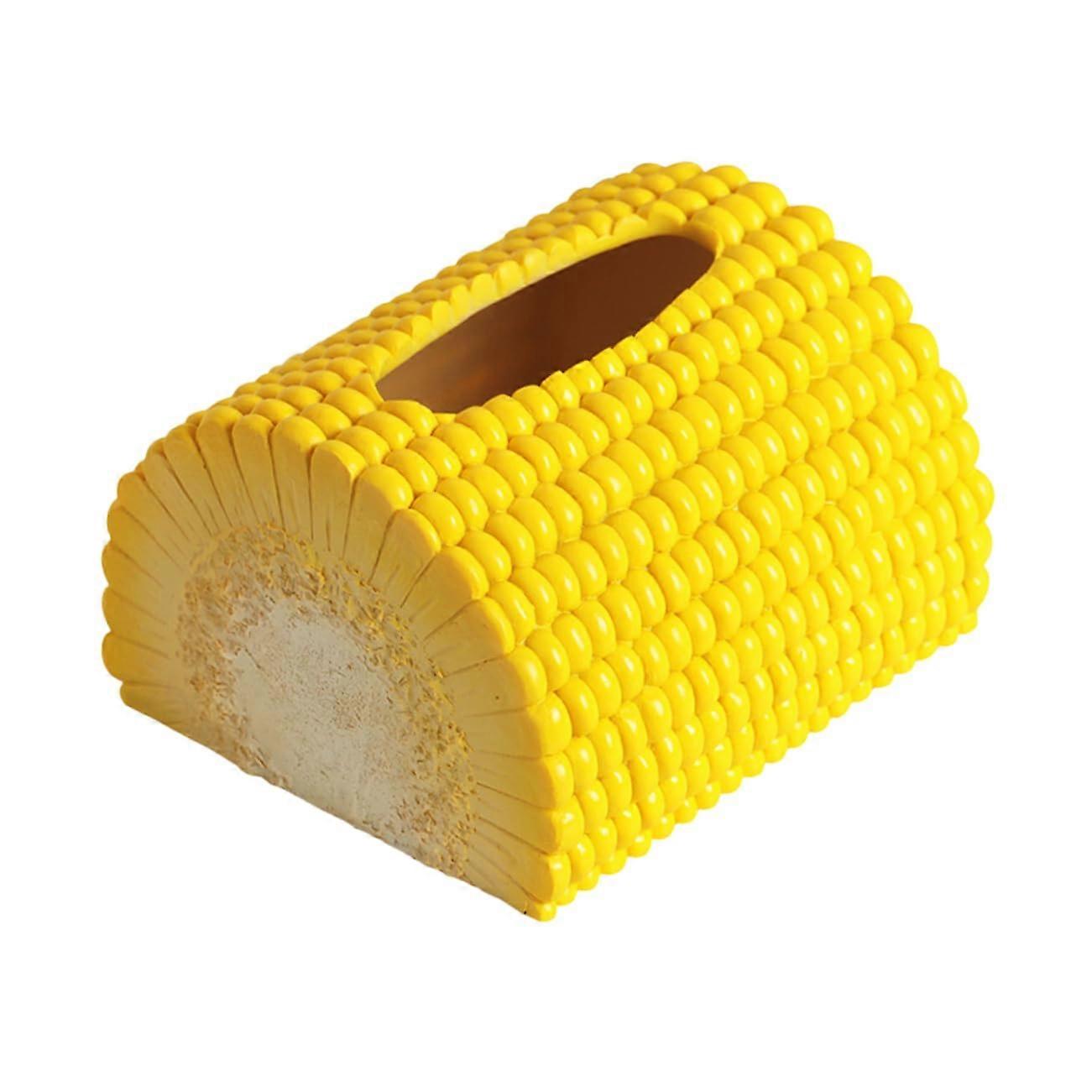 Corn Shaped Tissue Box Cover Decorative Napkin Holder for Bathroom Bedroom Kitchen MultiRoom Use