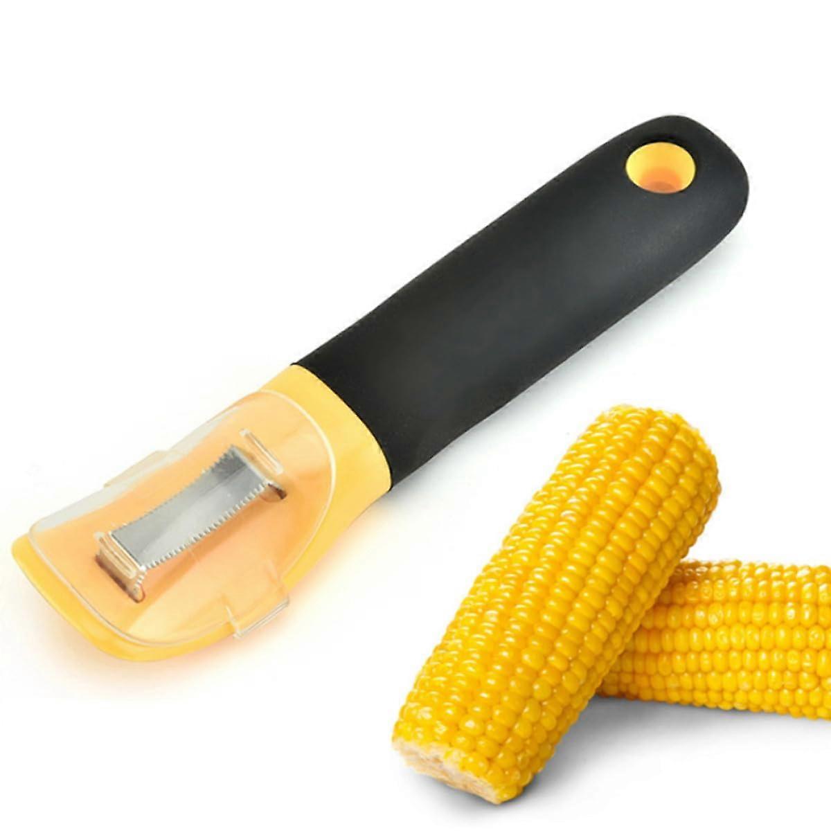 Stainless Steel Corn Peeler Tool with Sharp Cutting Edges and Ergonomic Handle for Quick Kernel Removal