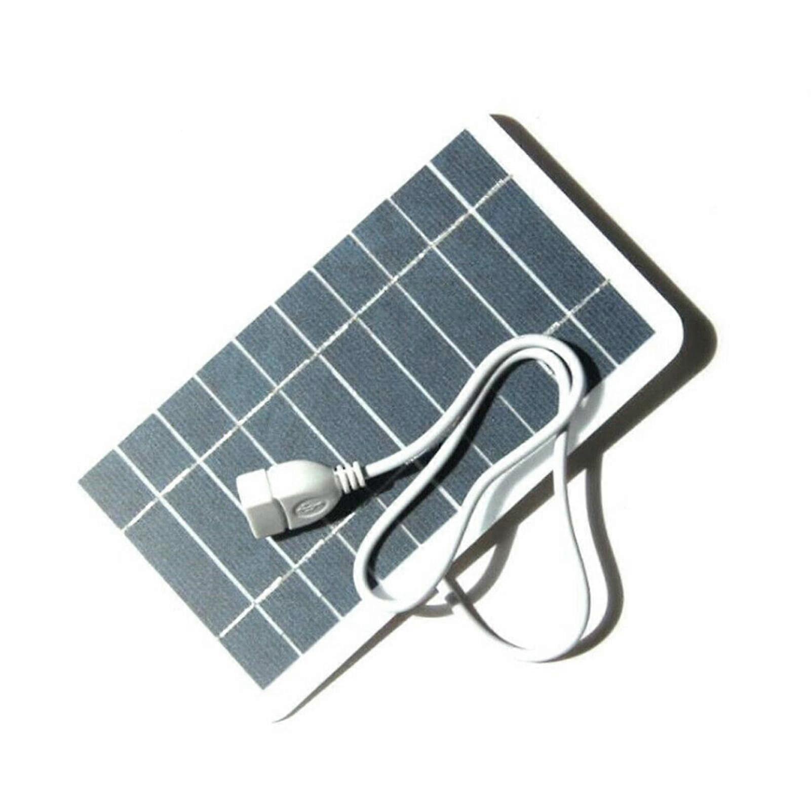 Portable Solar Panel 2W 5V USB Charger,  Efficiency Waterproof for Phone Camping Lanterns