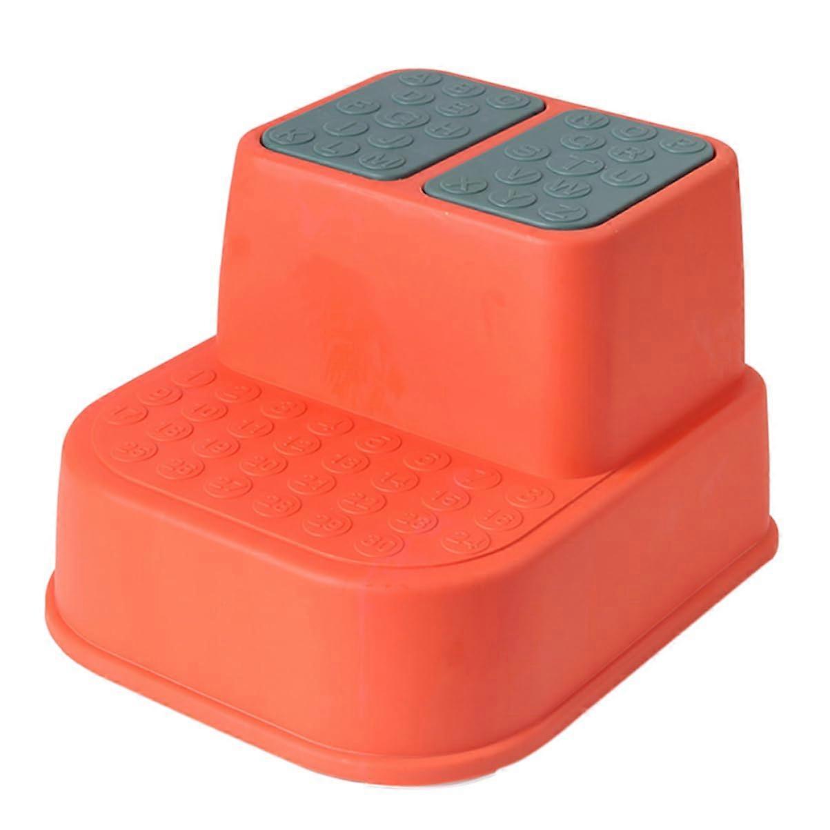 Kids Step Stool with NonSlip Double Layers, Thickened Design for Bathroom and Kitchen Use