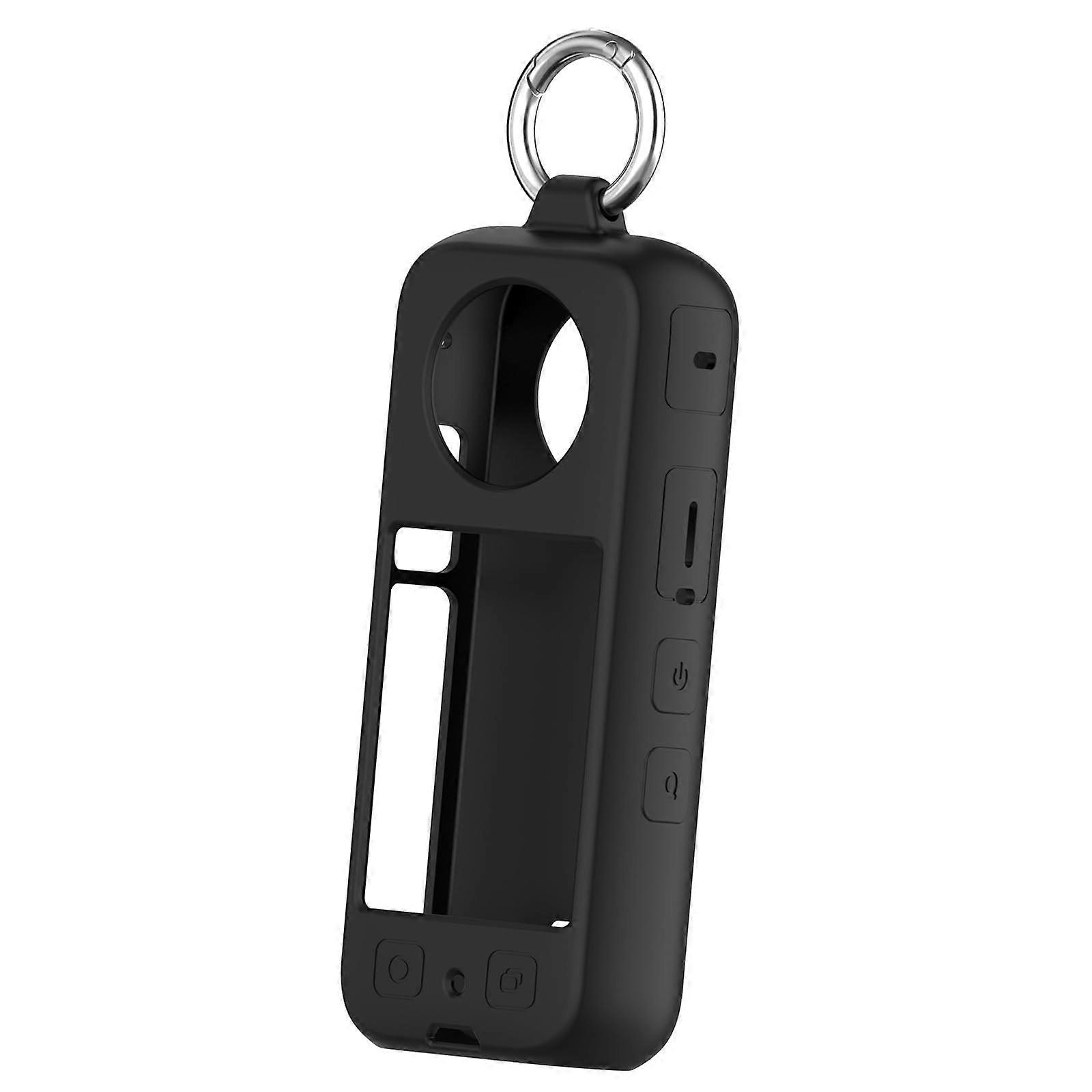Silicone Camera Case Shockproof Full Coverage with Precision Cut Openings and Grippy Texture Black