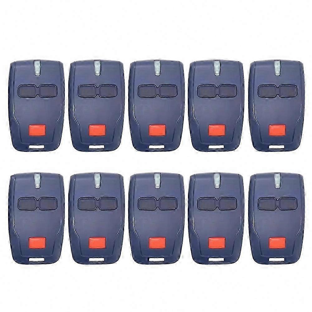 10pcs 433MHz Rolling Code Remote Control for Garage Door/Gate, 2 Button Replacement Remote