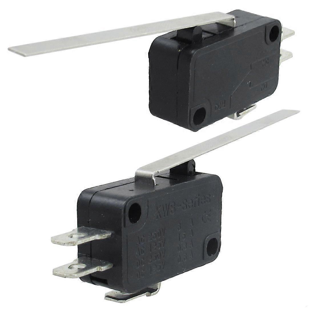 Long Straight Hinge Lever 3 Pins Basic NO NC Momentary -type Switch 2 Pcs