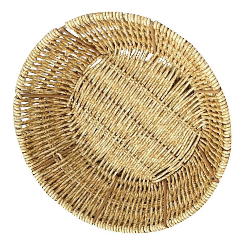 Khaki Woven Basket Snack Container for Storage Use Tray