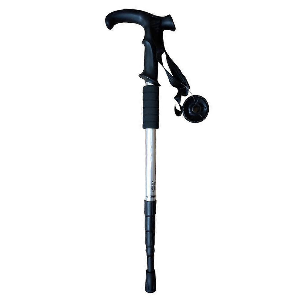 Stretch Cane Aluminum Alloy Walking Pole for Mobility Aid 2Pcs Silver