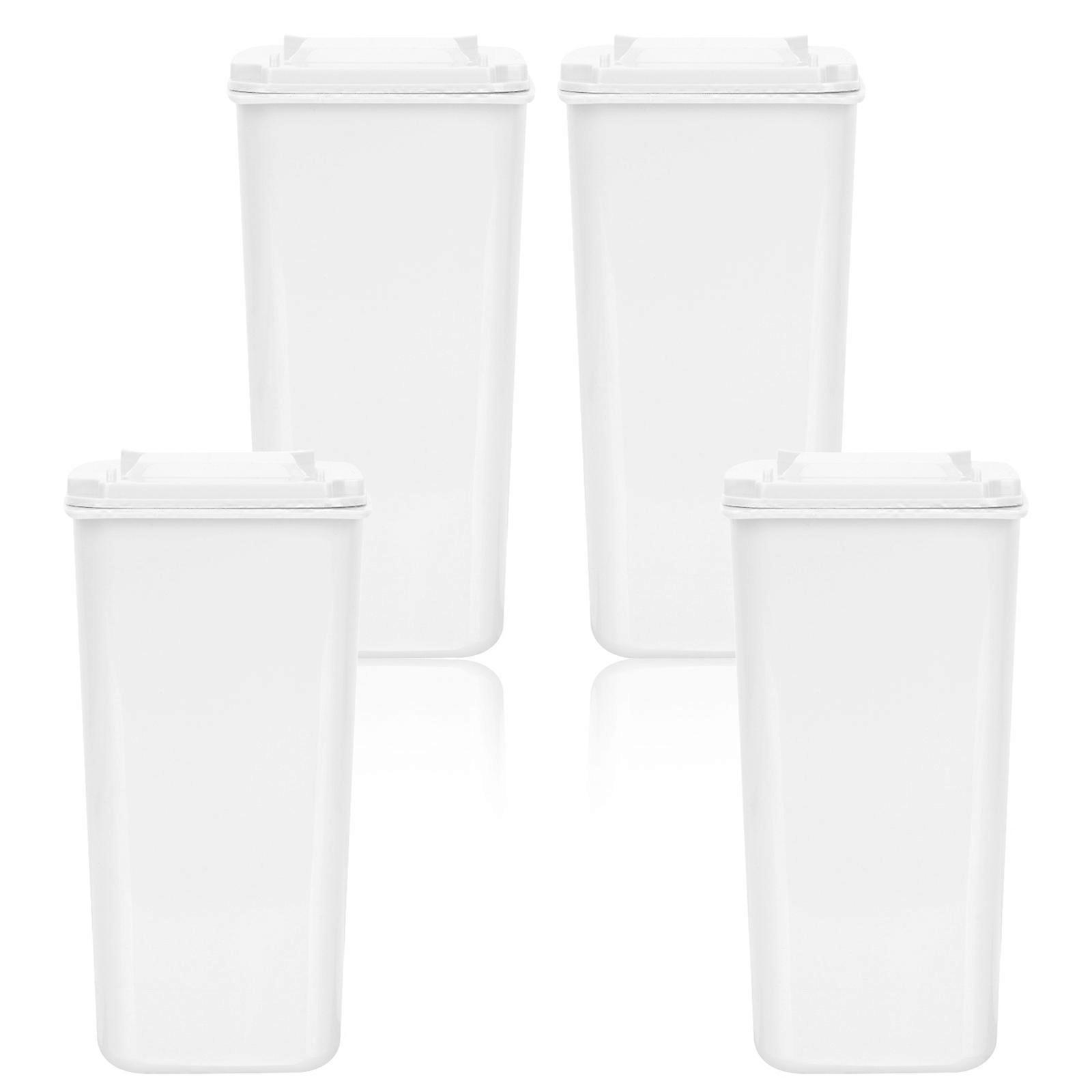 Desk Trash Can White Plastic Pen Storage Container 12Pcs Pack