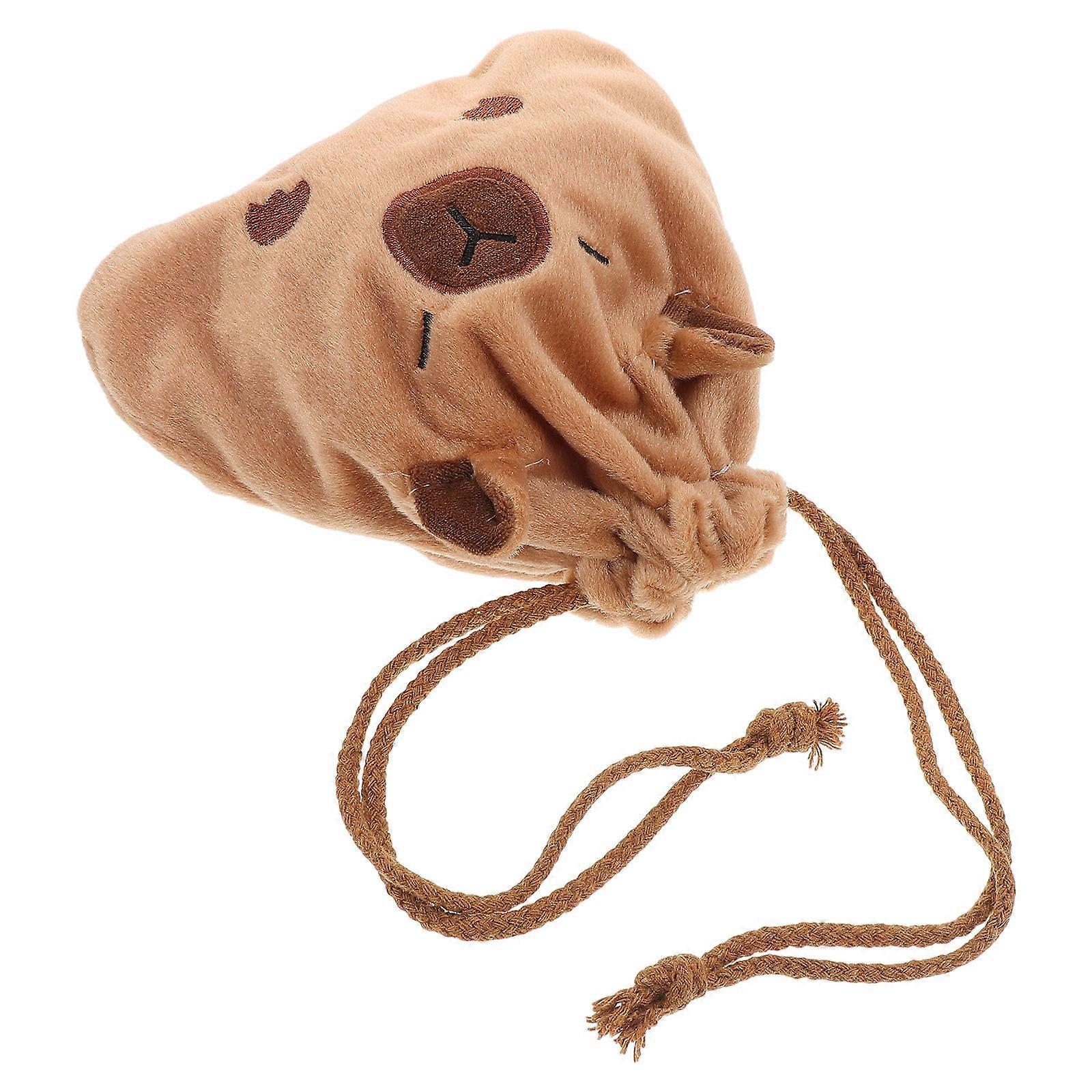 Chemical Cosmetic Plush Drawstring Pouch for Makeup Storage