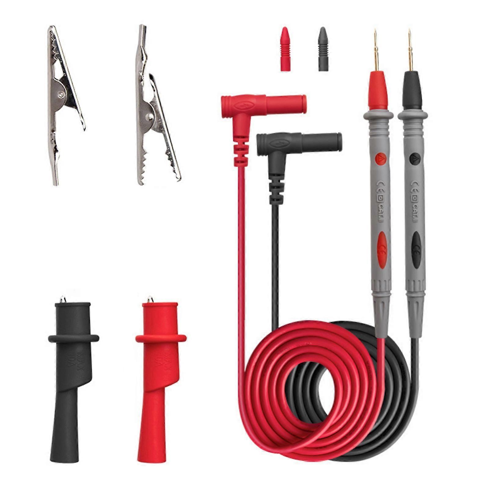 Multiple Application Electrical Test Probes Set For Most Multimeters for Engineers Technicians and Hobbyists in Various Setting Multicolor