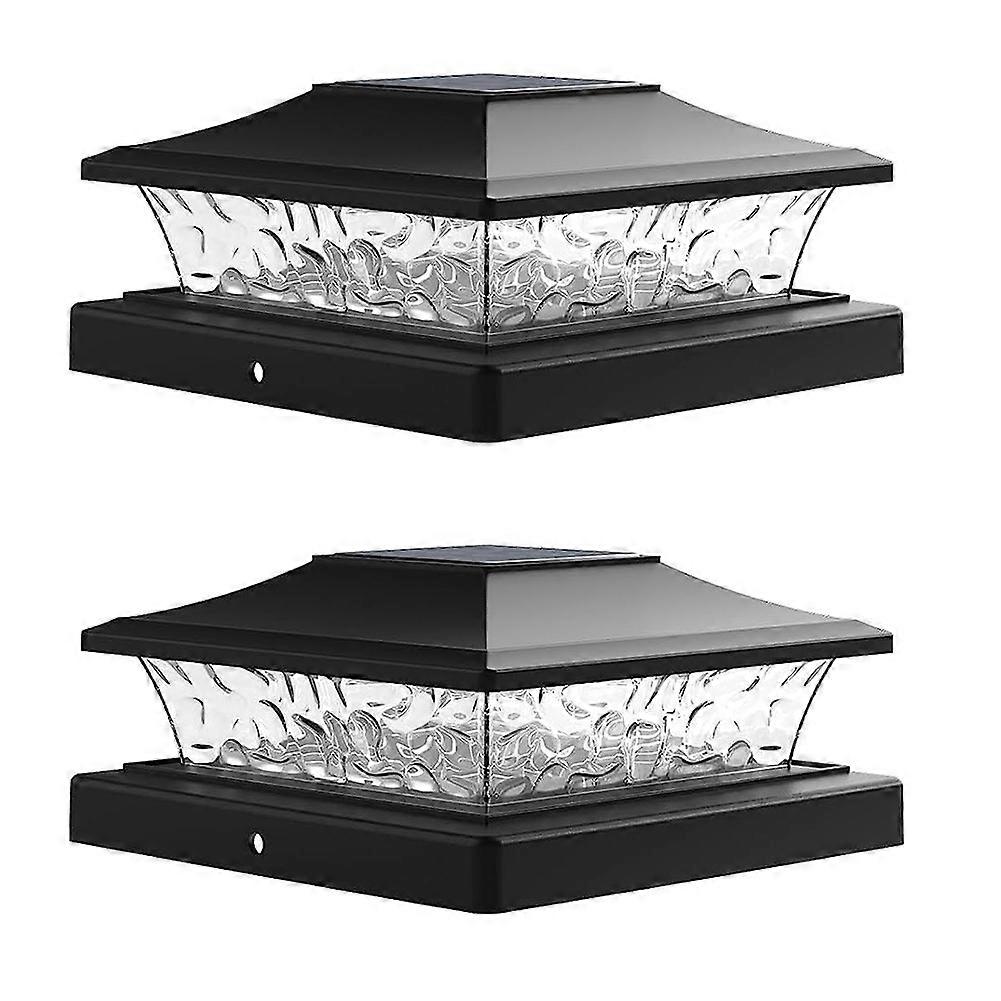 Solar Post Cap Lights Outdoor Deck Fence Post Light 2Pack