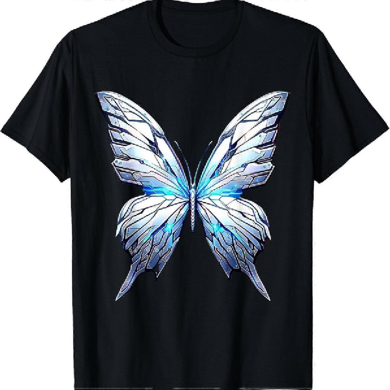 Cyberpunk robotfjärils-t-shirt