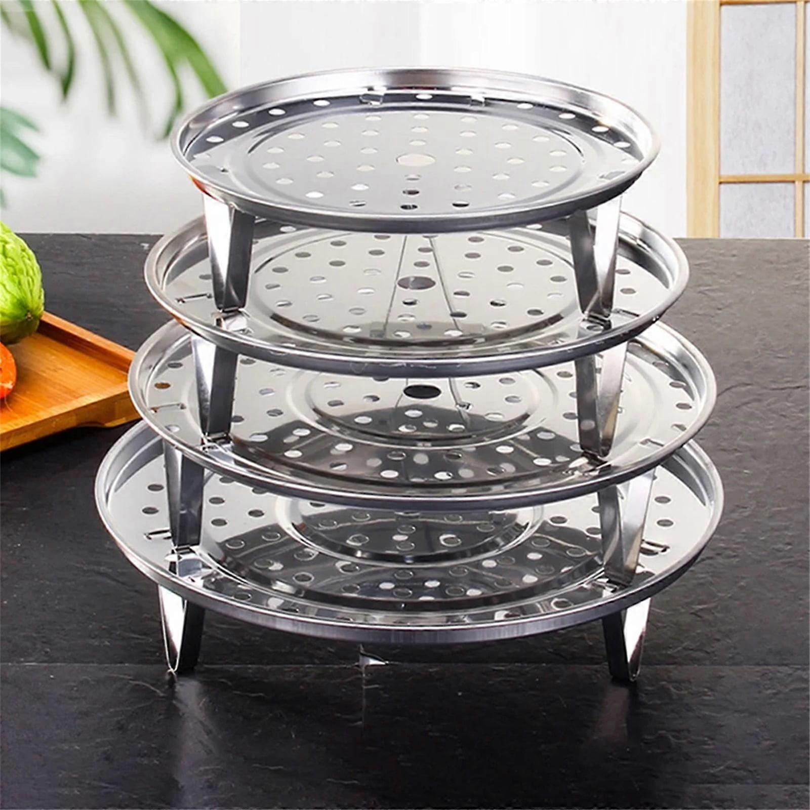 Space-Saving Stackable Steaming Rack 7 Sizes No-Assembly Steamer Holder for Multi-Layer Cooking (10.83 in)
