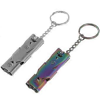 Portable Stainless Steel Dog Training Whistle for Training 2Pcs