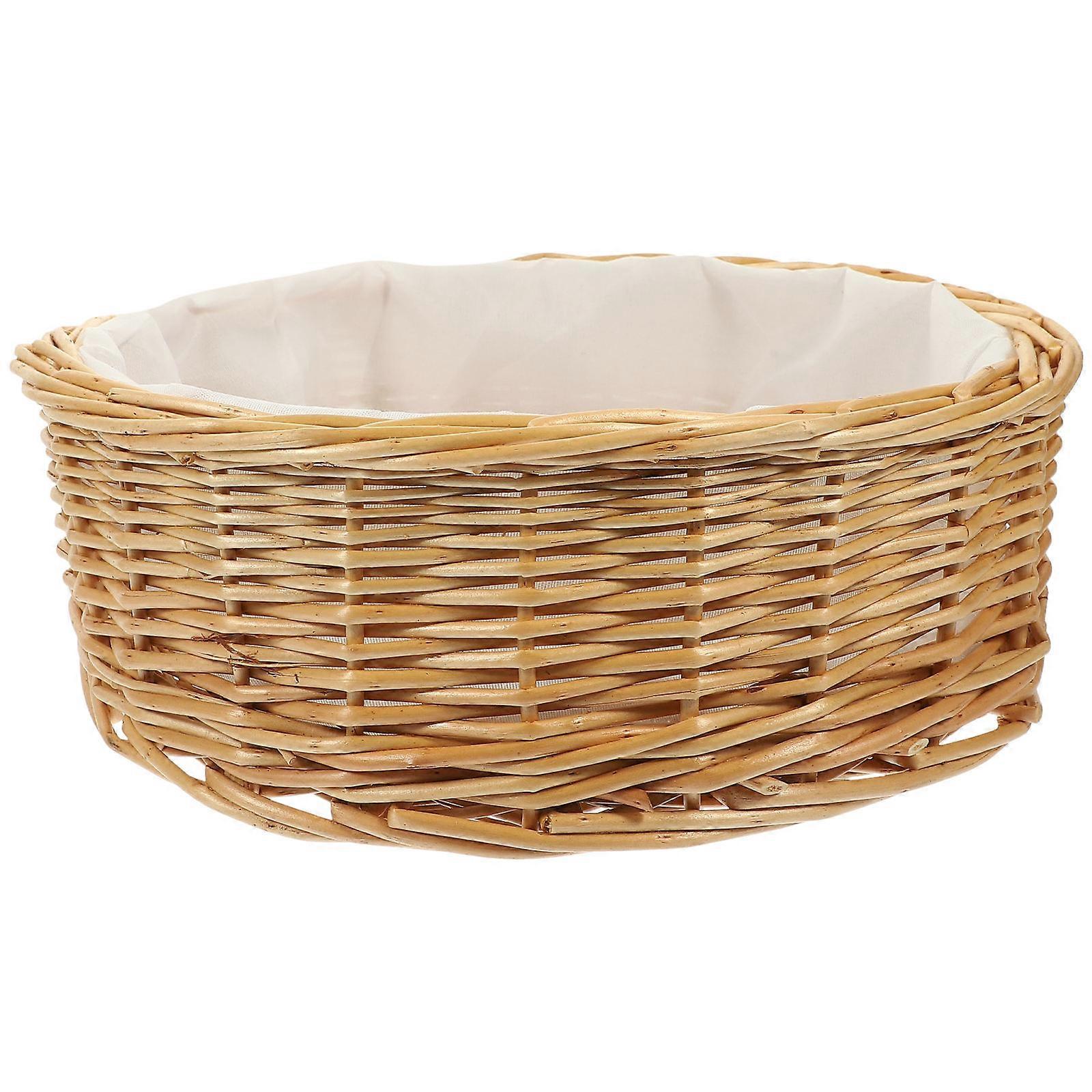Multi-Function Woven Bread Basket for Snack Pastry Holder Portable