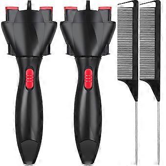 4 Pcs Automatic Hair Braider and Rat Tail Combs Set Auto Hair Twister Automatic