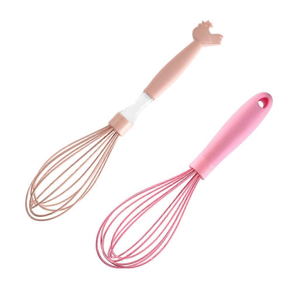 Creative Pink Egg Stirrer for Efficient Egg Mixing 2Pcs Silicone Tool