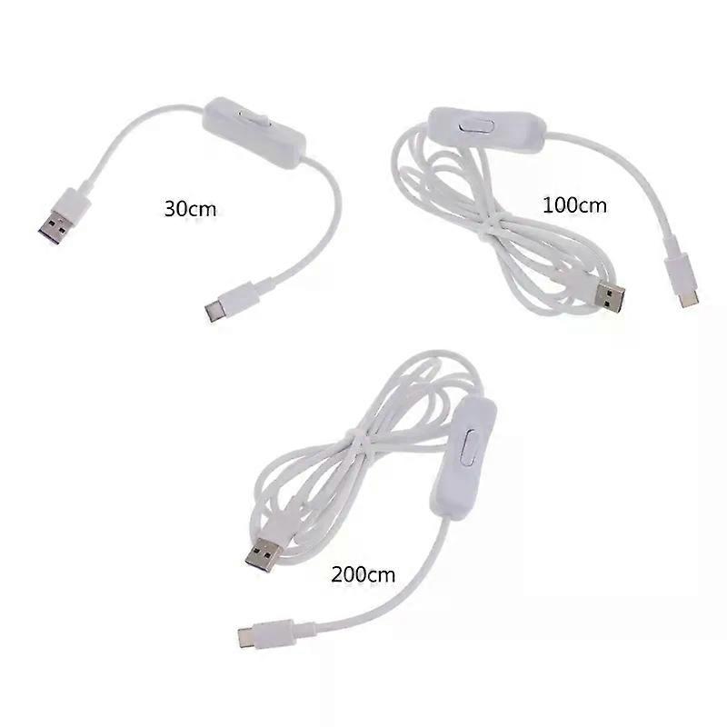 Type-C to USB Data Cable with Power White Data Cable for Quick Charging Data Syncing Line Cord 03M-2M J60A