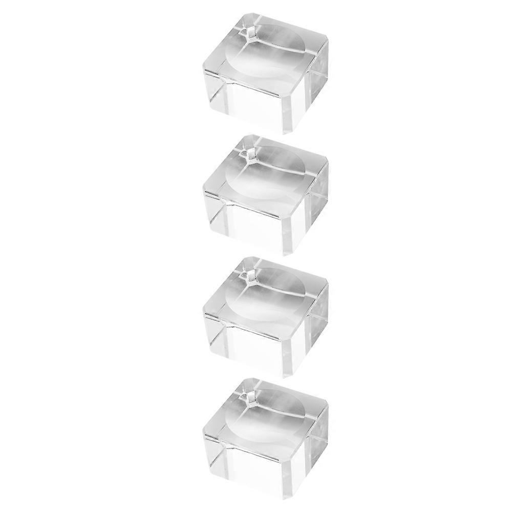 Water Crystal Ball Base Provides Stable Support 4Pcs Clear Square Display Stands