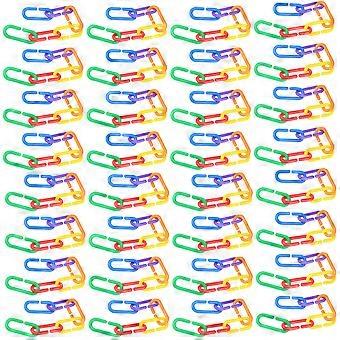 500Pcs Lien De Chaîne En Plastique Perroquet Mâcher Liens Oiseau Chaîne Jouet Accessoires Maillons De Chaîne
