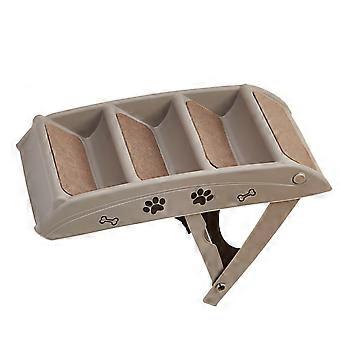 Échelle pour chien transformable avec larges ouvertures, en matériau robuste, idéale pour les animaux de petite et grande taille, facile à transporter (gris).