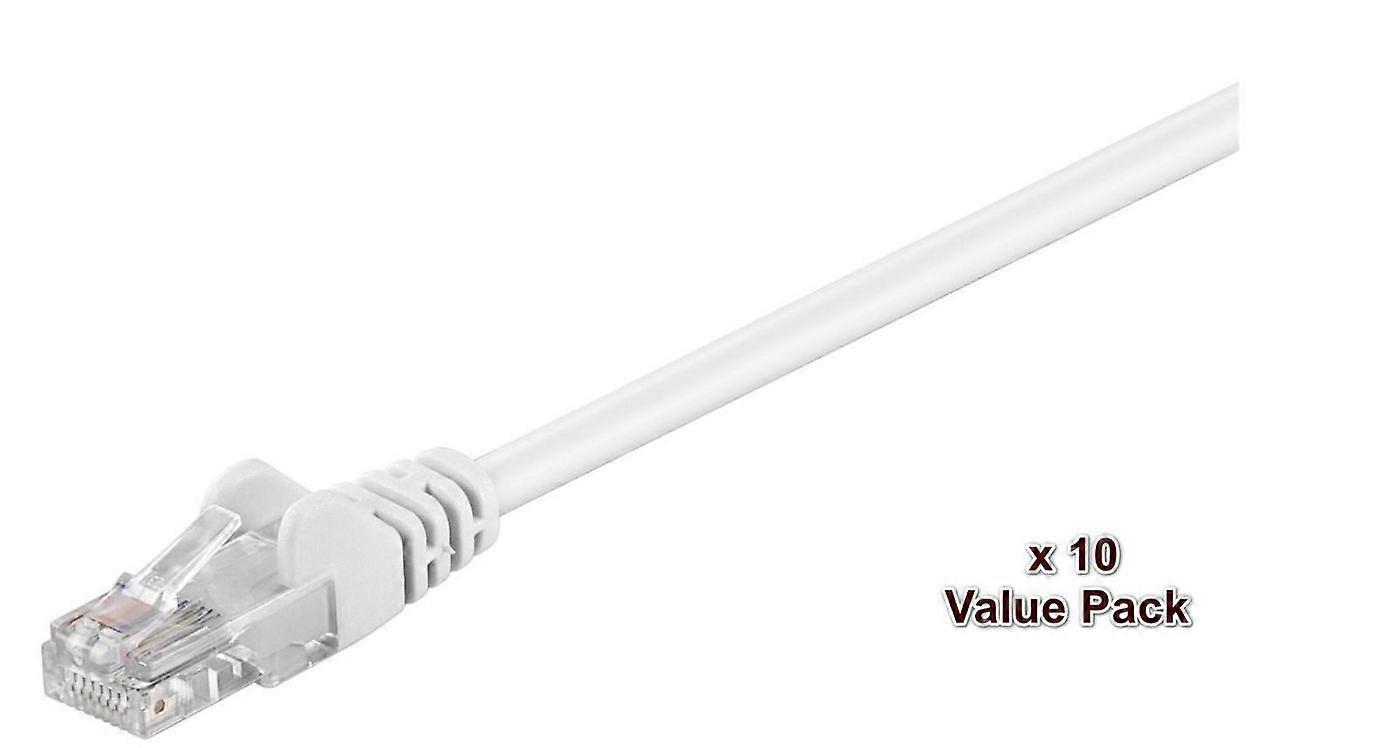 MicroConnect CAT5e U/UTP Network Cable 1m White VALUEPACK (10pcs)