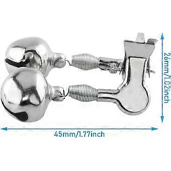 10 Stück Bissanzeiger aus Metall für Angelruten, Doppelglocken, Silber