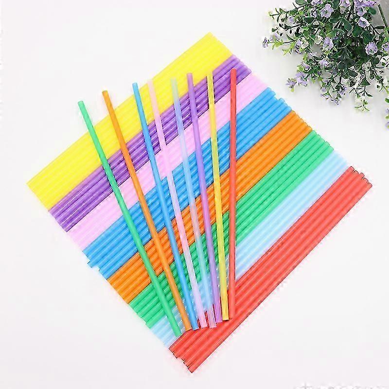 [100 Count] Jumbo Smoothie Straws - 8.5" High - Assorted Colors