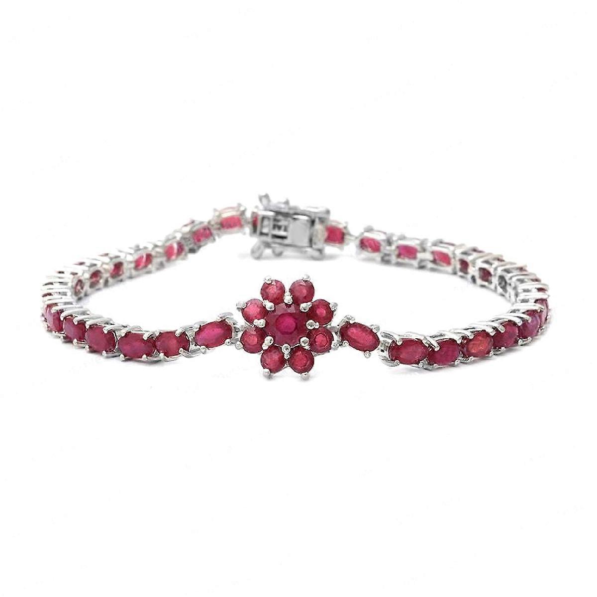 Ruby Tennis Bracelet -925 Sterling Silver