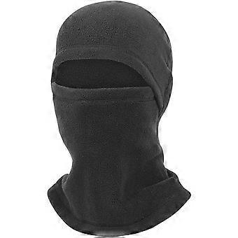 Fleece Balaclava Ski Mask, Winter Face Mask for Men Women, Warm Full Head Mask for Cold Weather, Black, Large