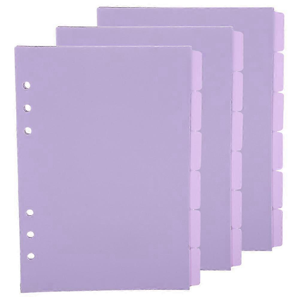 18Pcs Writable Plastic Binder Dividers for Classification in Purple