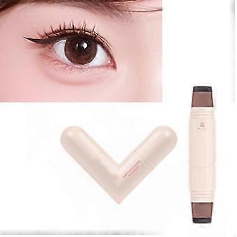 Dobbelt eyeliner-stempel til præcis winged eyeliner og jævn påføring, ideel til begyndere og professionelle, brun