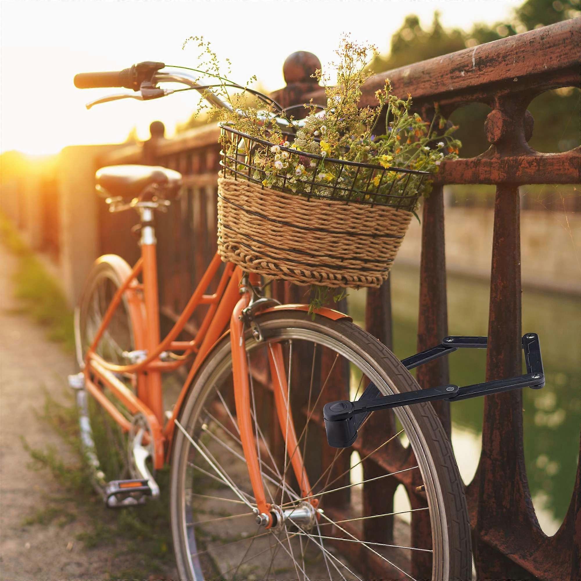 Folding bicycle lock with bracket