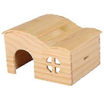 Wooden Hamster House Hideout Safe Habitat for Hamsters, Mice, and Guinea Pigs  Small Pet Shelter with DIY Design for Personalization