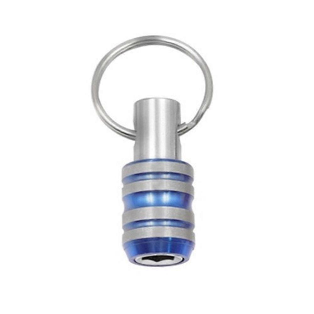 1pcs Mini Keychain Screwdriver Socket Bits 1/4" Cubic Thread Screwdriver Bits Handle Expansion Strap Screw Keychain Adapter