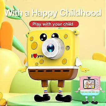 Niedliche Digitalkamera (1080p, 20 MP) für Kinder, Cartoon-Motive, Selfie-Kamera, kompatibel mit Jungen und Mädchen, 4-facher Digitalzoom, 2,0-Zoll-IPS-Display