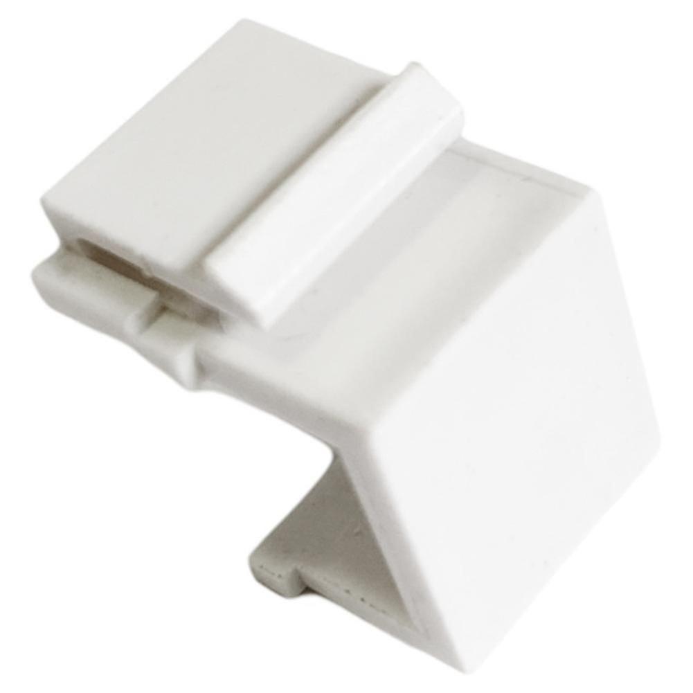 50pcs RJ45 Keystone Jack Inserts Blank Modules compatible with Wall Plates Patch Panels Home Network Setup White