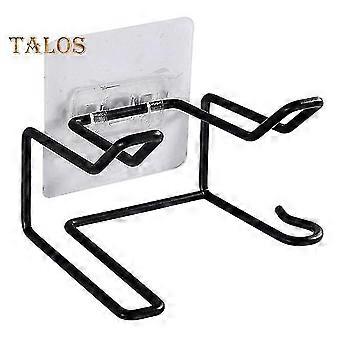 Hair Dryer Rack Punch Free Save Space Corrosion Resistant Convenient Wall-Mounted Hair Dryer Holder Storage Shelf Bathroom Supplies