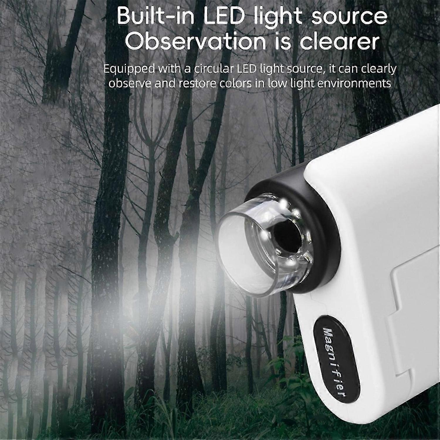 DV Microscope for Kids 1000X Microscope with 6 LED Lights 2Inch LCD
