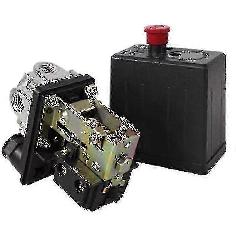 Trykafbryder til luftkompressor 240V 175psi kraftig ventil - sort