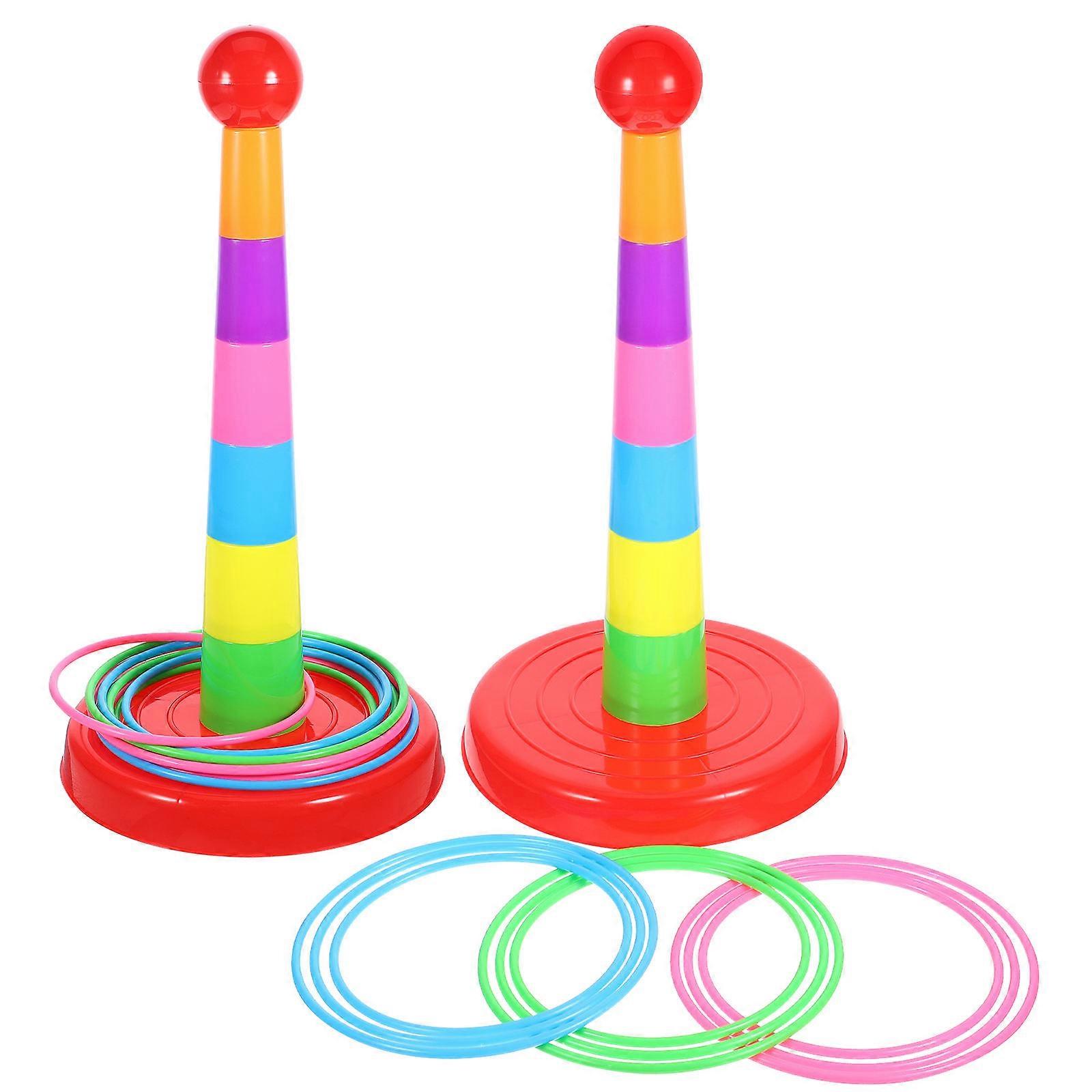 Assorted Ring Toss Games Toys for Kids 2Sets Practice Activity Stacking Cups