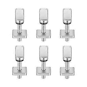 6 PCS Parafusos de Barbatana de Prancha de Surf, Sem Ferramenta Parafuso de Barbatana de Polegar de Aço Inoxidável para SUP Surf Longboard Paddlebo