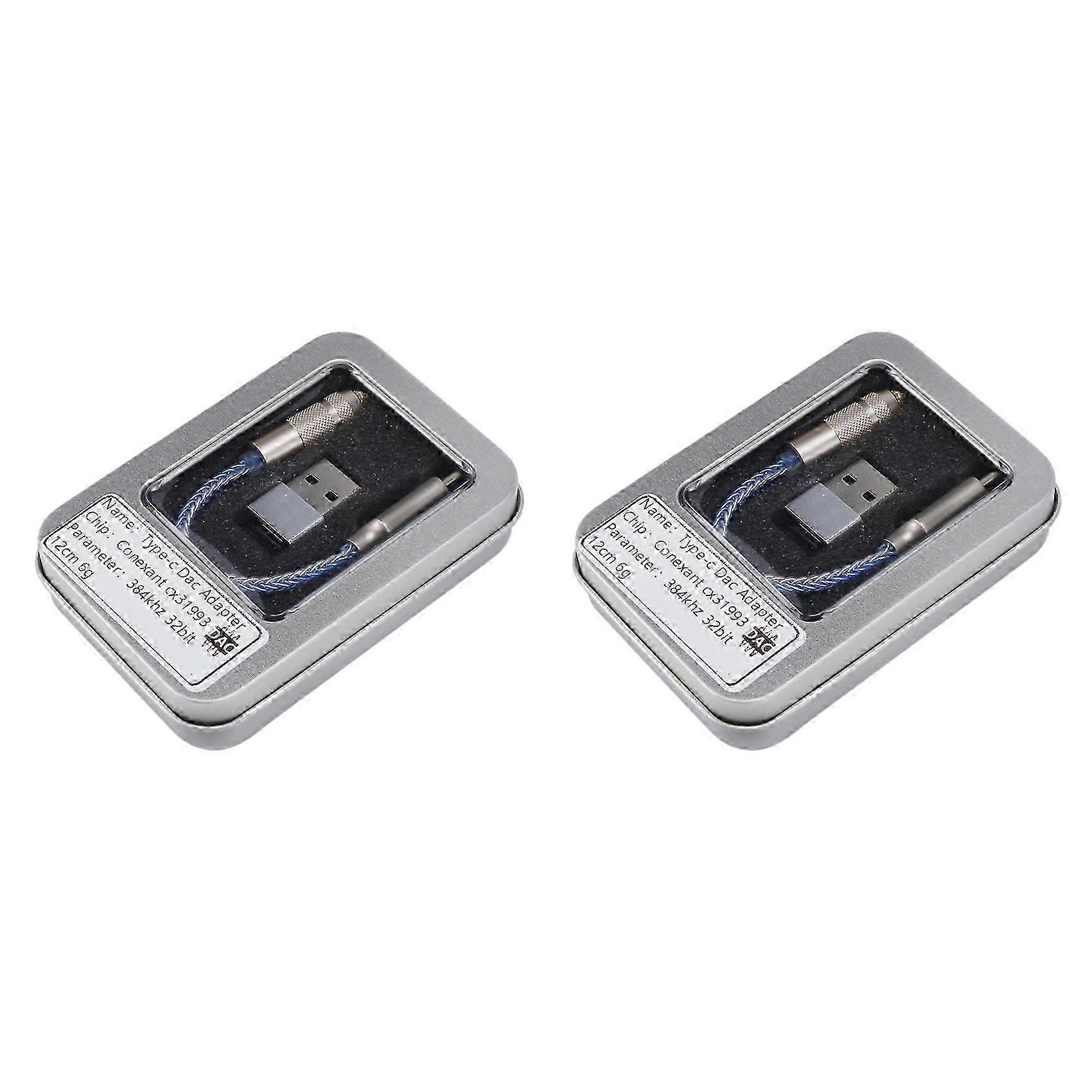 2X CX31993 USB Type C DAC Headphone Amp with 3.5mm Output SNR Decoding DAC Audio Decoding Cable compatible with Android MacBook