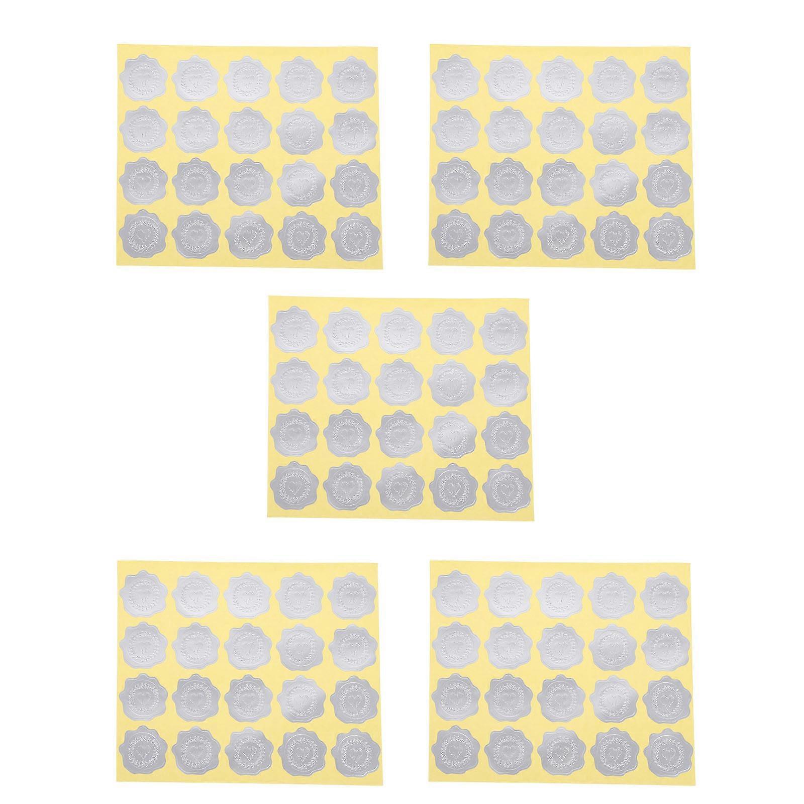 Decorative Envelop Stickers Multi-Function Dot Stickers 5 Sheets Pack