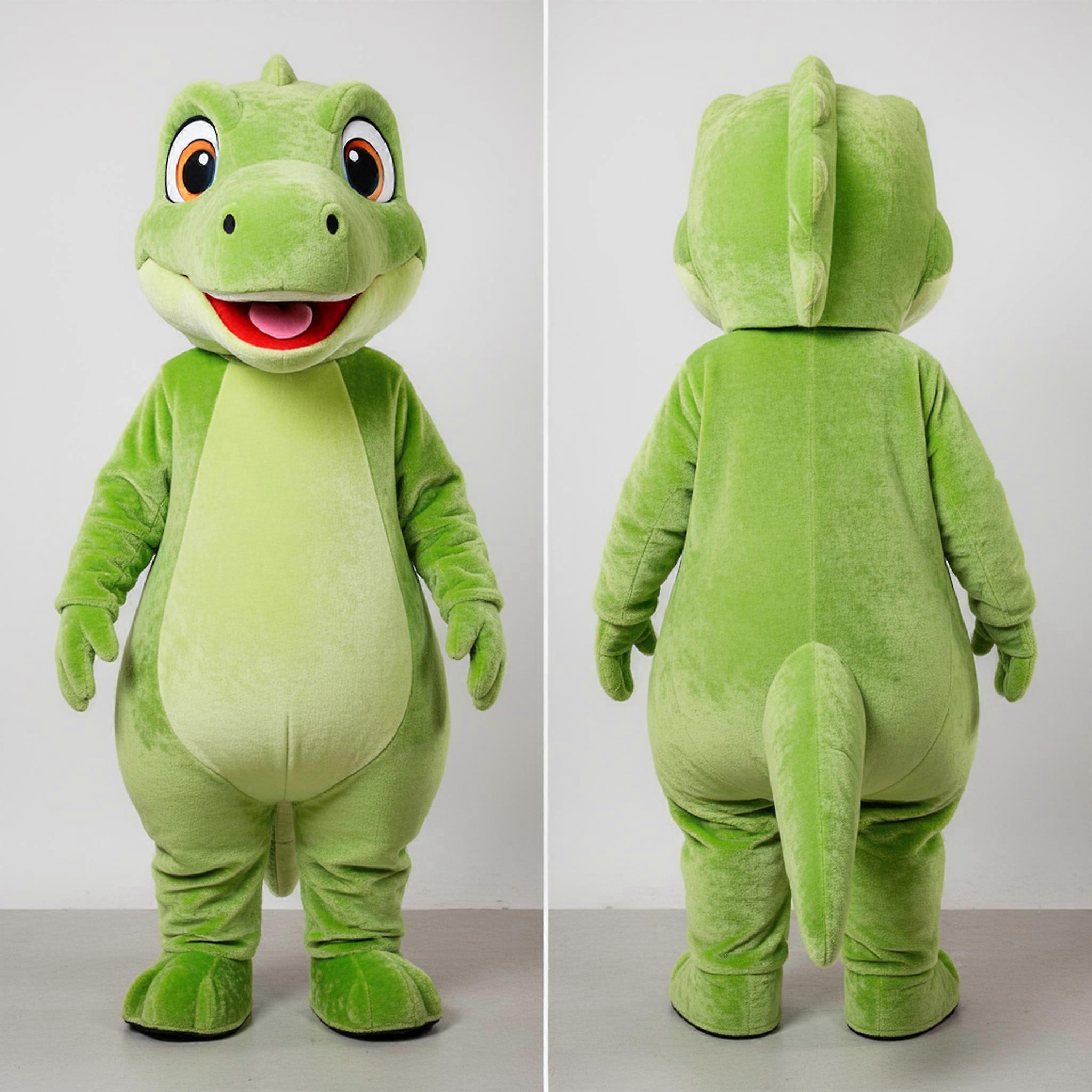 MASTICOT Lime Green Sleek Coelophysis Mascot