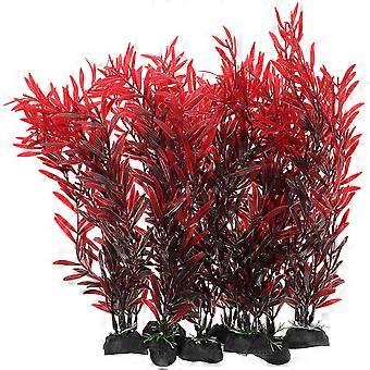 Aquarium Water Grass Plastic Plants for Fish Tank Decoration 10Pcs