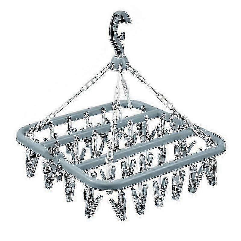Foldable 32 Clip Laundry Drying Rack compatible with Clothes Drying